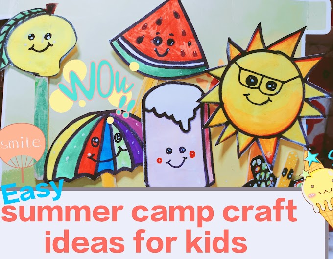 Summer camp craft activity /summer camp simple paper and ice stick craft for kids 