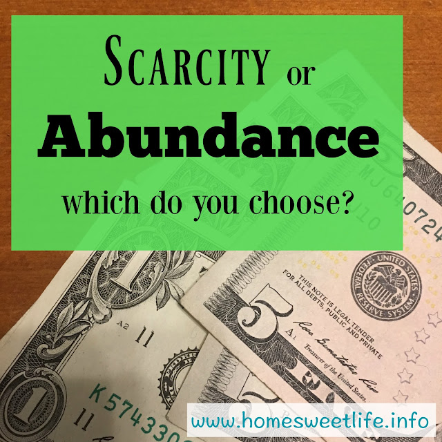 scarcity versus abundance, choosing your mindset, trusting God