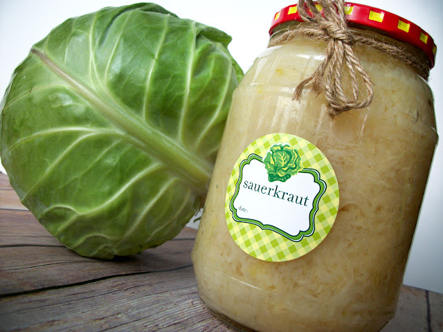 Cute Sauerkraut Canning Jar Labels
