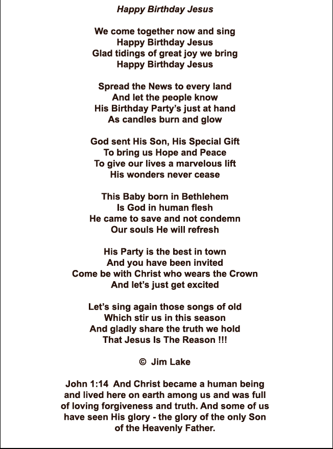 Happy Birthday Jesus Happy Birthday Jesus