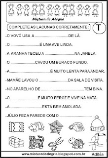 Fichas de leituras educação infantil