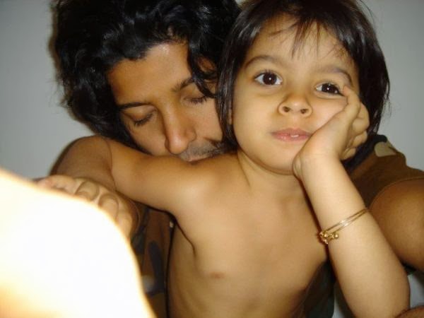 Bollywood Actor & Director Farhan Akhtar with Elder Daughter Shakya Akhtar | Bollywood Actor & Director Farhan Akhtar Family Photos | Real-Life Photos