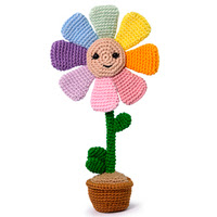 flor amigurumi patrón gratis