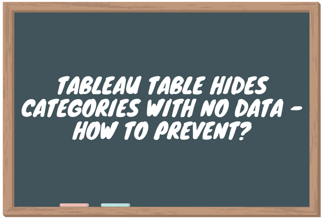 Tableau table hides categories with no data - how to prevent?
