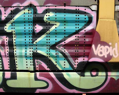 Graffiti Letters "K" On A Freight Train