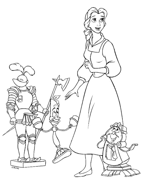 The Holiday Site: Belle Coloring Pages Free and Downloadable