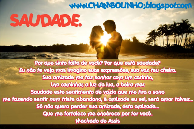 Fotomensagem sobre saudade para Facebook