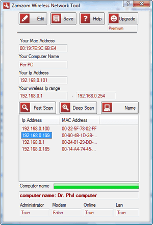 Zamzom wireless network tool