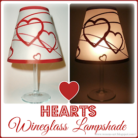 Wineglass Lampshade Hearts wesens-art.blogspot.com