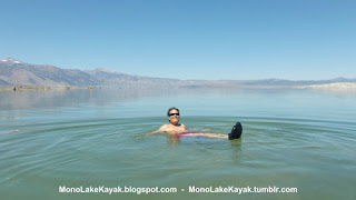 Swimming in Mono Lake near Navy Beach