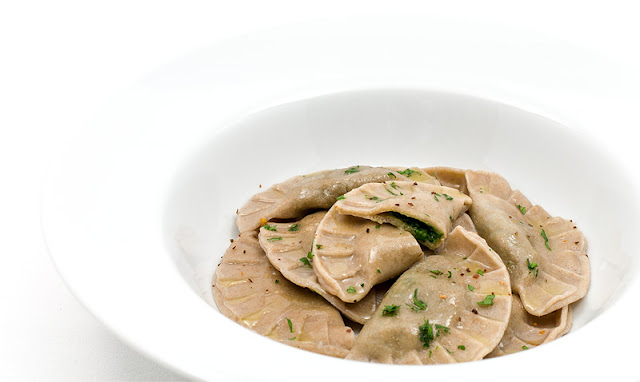 Vegan spinach ravioli recipe shot