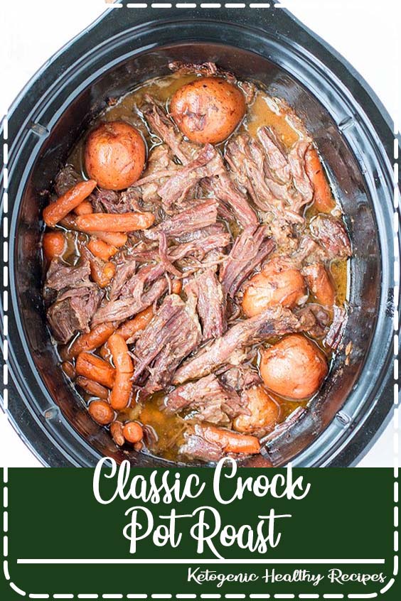My family loves this easy slow cooker pot roast recipe. Just dump the ingredients in the pot, hit a button and a healthy dinner ready is ready when you are.
