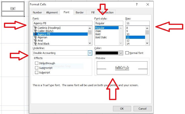 Fonts in Cell Format