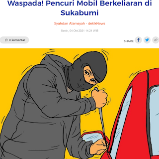 Waspada! Pencuri Mobil Berkeliaran di Sukabumi