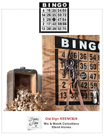 Funky Junk Interiors Bingo Board Stencil