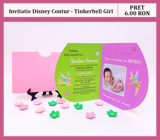 invitatii botez contur Tinkerbell