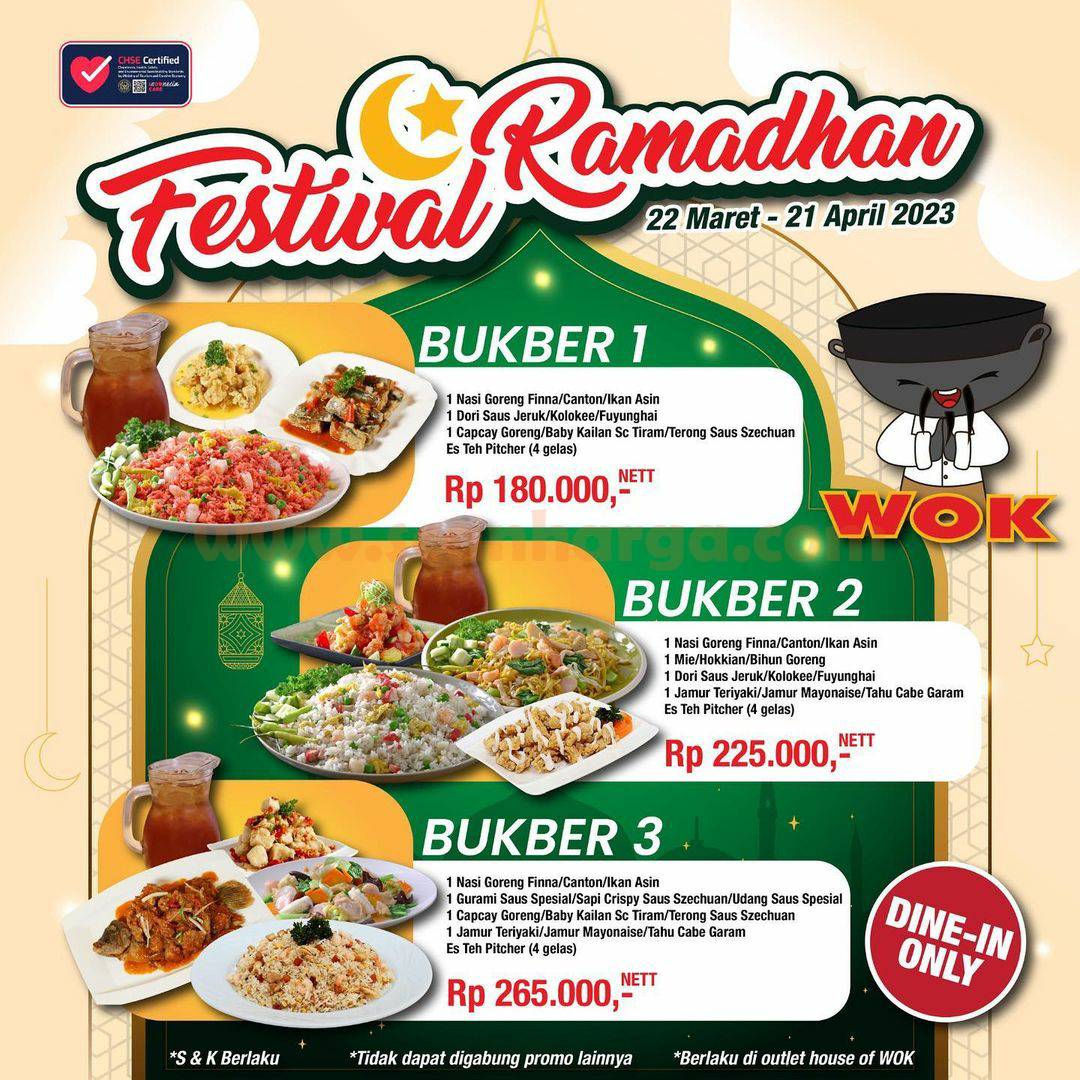 Promo WOK Restaurant FESTIVAL RAMADHAN – Paket BUKBER Mulai 180K