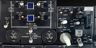 Various types of switches used in modern aircraft