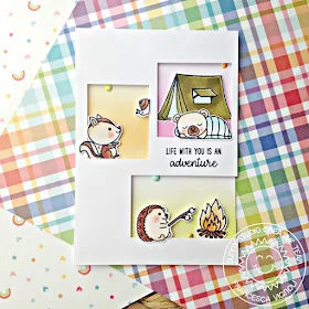 Sunny Studio Stamps: Critter Campout Window Cut Out Card by Franci Vignoli