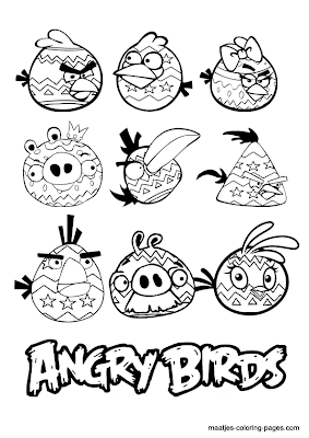 Angry Birds Easter Coloring Pages 4