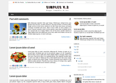Simples V.2 blogger template