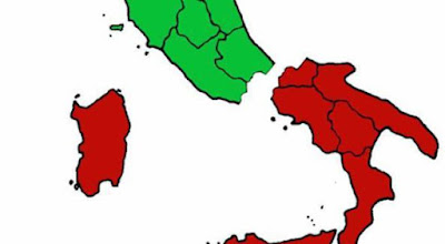 Così nel segreto si creerebbero un’Italia primaria,   quella del Nord, e un’Italia secondaria, quella del Sud.   Una ricca e una pezzente. Una svolta storica fra quattro amici al bar