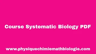 Course Systematic Biology PDF