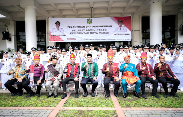 74 Eselon IV Jajaran Pemko Medan Dilantik, Bobby Tekankan Jangan Korupsi Dana Kelurahan