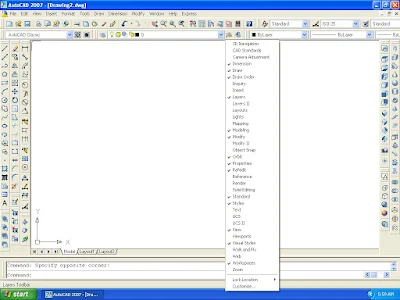 Pull Down Menu autocad