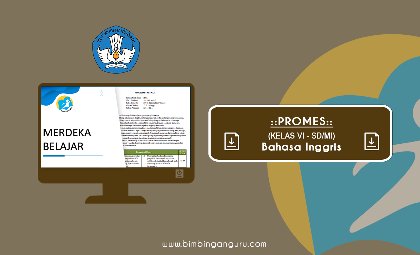 Promes Bahasa Inggris Kelas VI K13 TP. 2022/2023 (REVISI LENGKAP)