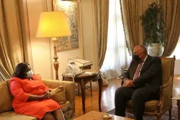 وزير الخارجية المصري يبحث تطورات سد النهضة مع نظيره بجنوب السودان
