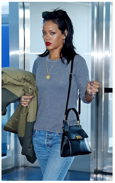 Vintage bags? Rihanna also went second-hand