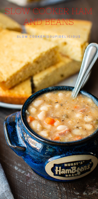 SLOW COOKER HAM AND BEANS