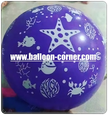 Balon Latex Print SEA WORLD