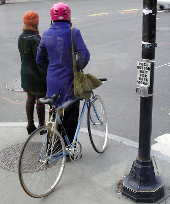 brightly colored cyclists Boston