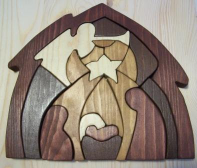 Big Ideas and a Little Inspiration: Wooden Puzzle Nativity