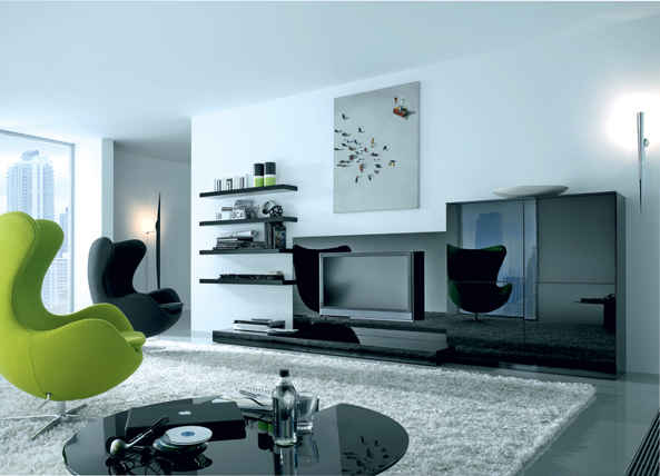 How To Make Black and Green Living Rooms Designs