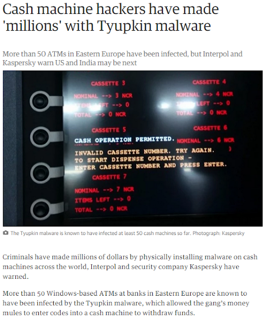 tyupkin malware stolen money cash from atm