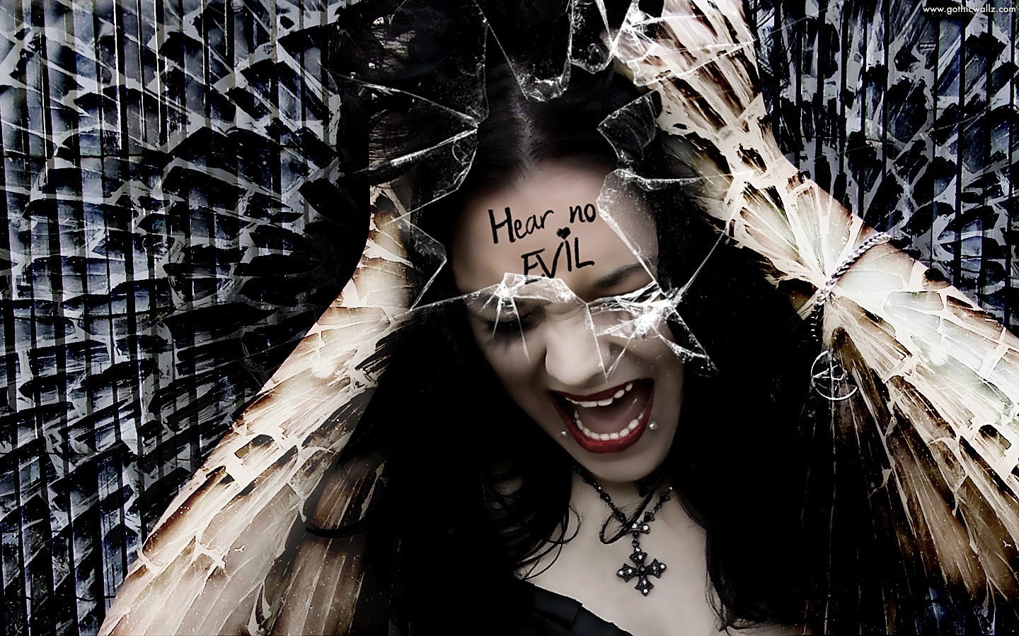 Hear no Evil | Dark Gothic Wallpaper Download