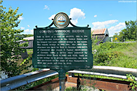 Placa del Cornish-Windsor Covered Bridge en New Hampshire