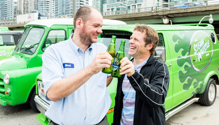 Greg Taylor spreading the Steam Whistle culture