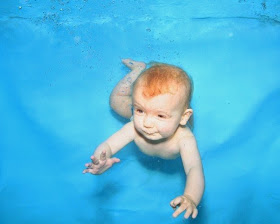 Baby swimming