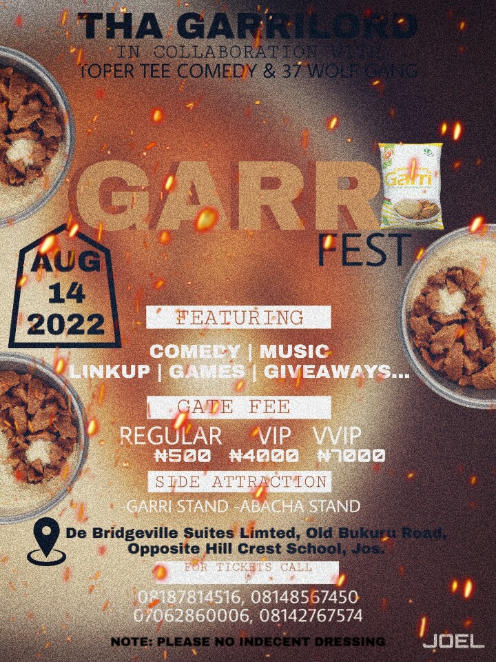 [EVENT] Jos Garri Festival – see details