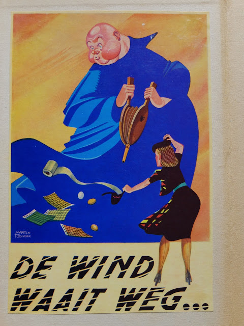 Illustratie door Marten Toonder voor het boek 'De wind waait weg...' van Margje Toonder-Herblot