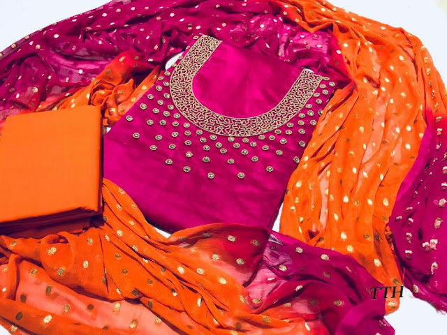 Chanderi Silk Dress Material 