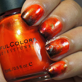 NailaDay: Autumn Nails with Sinful Colors Courtney Orange and Mercury Rising