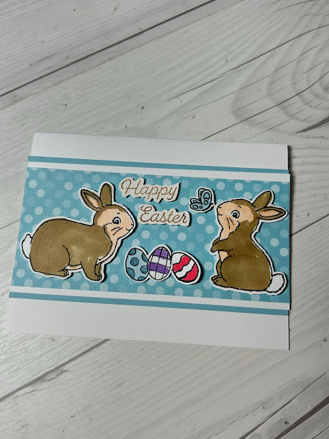 Bunny-themed greeting card using Easter Bunny Stamp Set from Stampin' Up!