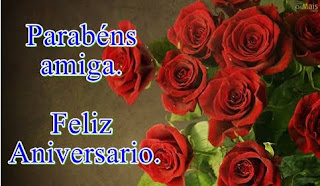 Mensagem de Aniversário para Amiga com Rosas Vermelhas