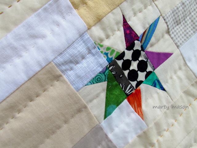 stars and arrow quilt - pieced and hand quilted - marty mason 