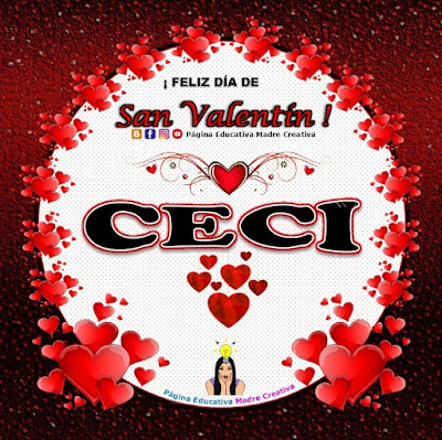 Feliz Día de San Valentín - Nombre Ceci